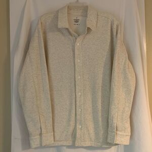 Fabletics men's 'Go-To Shirt Jacket' in heather cream